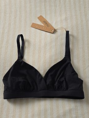 SKIMS Fits Everbody Crossover Bralette Size:XXS Onyx